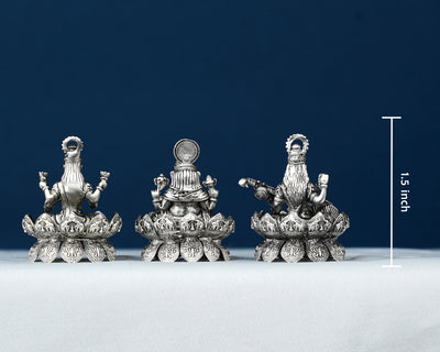 Ganesha-Lakshmi-Saraswathi-Silver-Idols-13