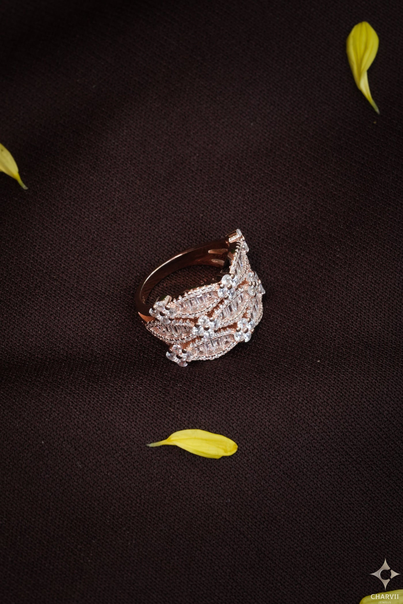 Rose Plated Silver Ring SSR0032