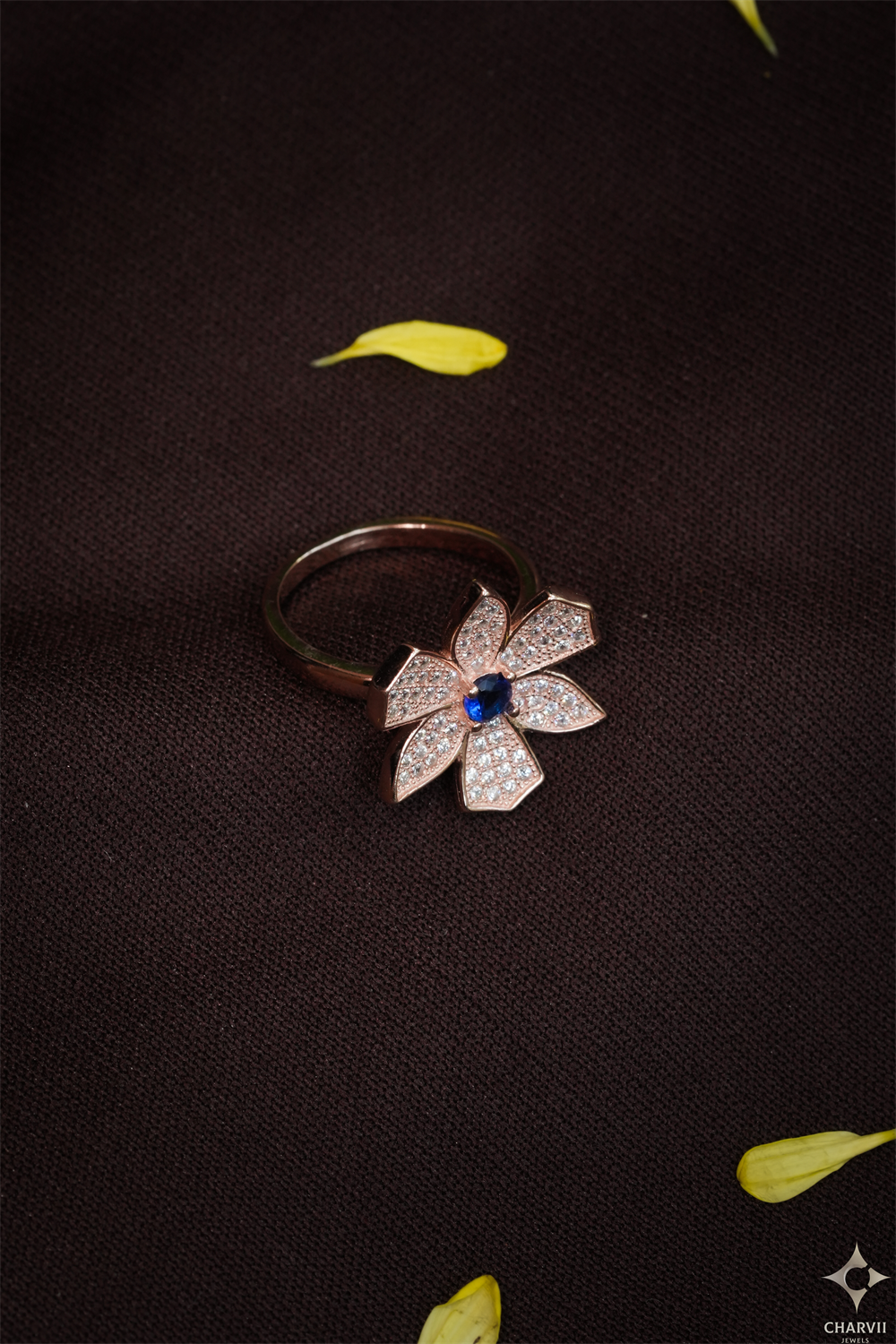 Rose Tone Flower Ring SSR0034