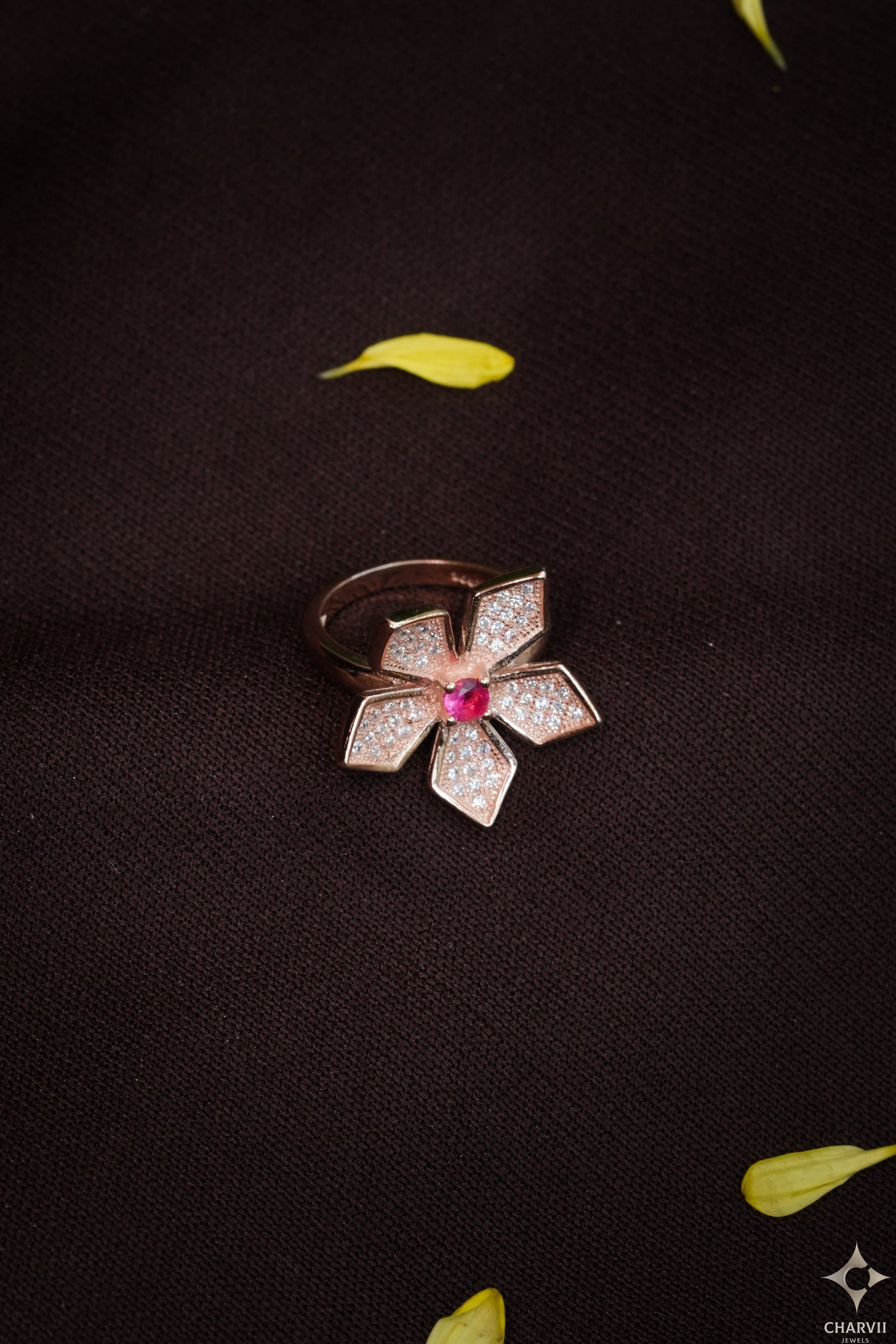 Rose Plated Silver Ring SSR0036