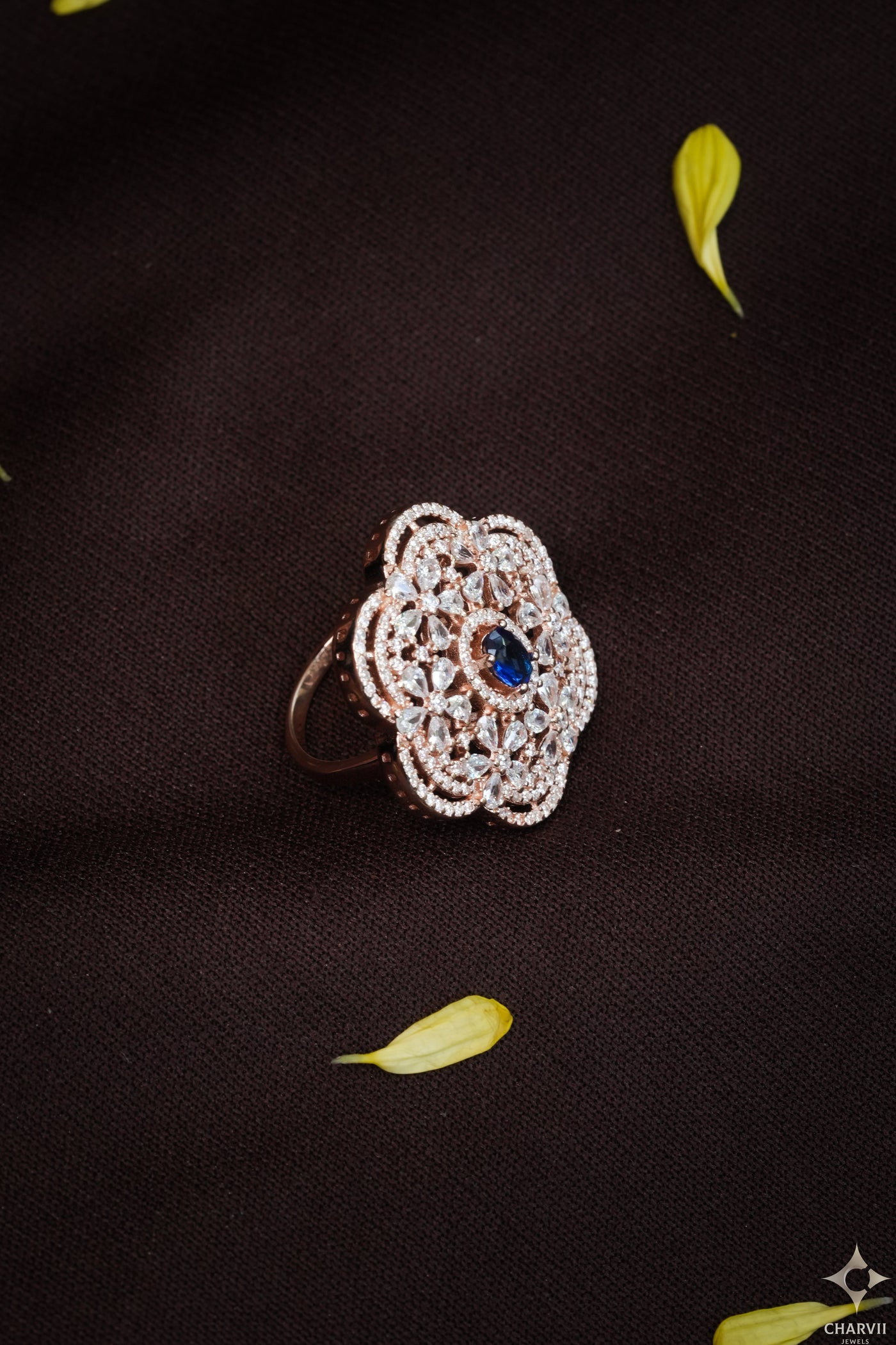 Rose Plated Silver Ring SSR0037